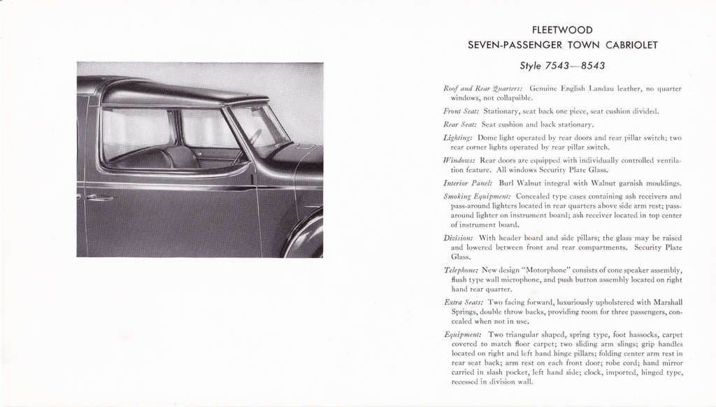 1937 Cadillac Fleetwood Portfolio Page 6